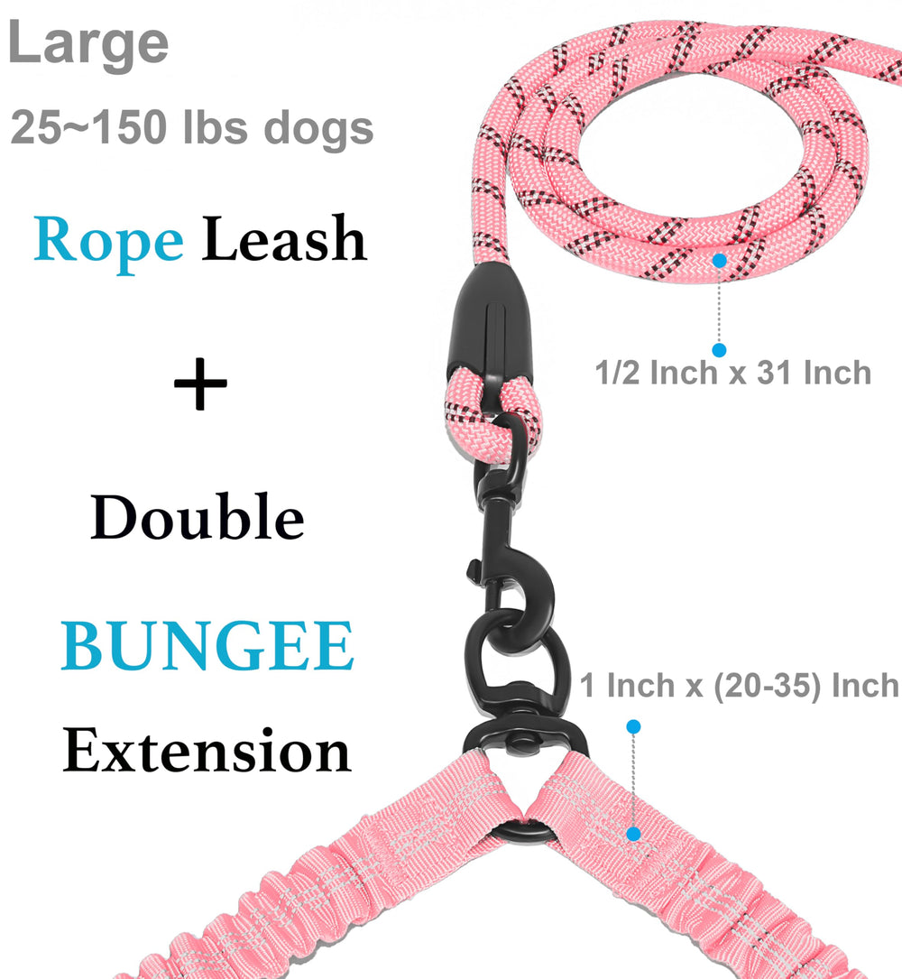 iYoShop dual dog leash no-tangle design enables smooth side-to-side movement
