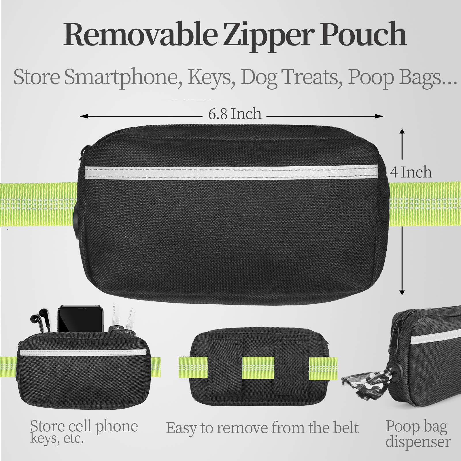 iYoShop dual padded handles provide comfortable grip on a jog with your dog