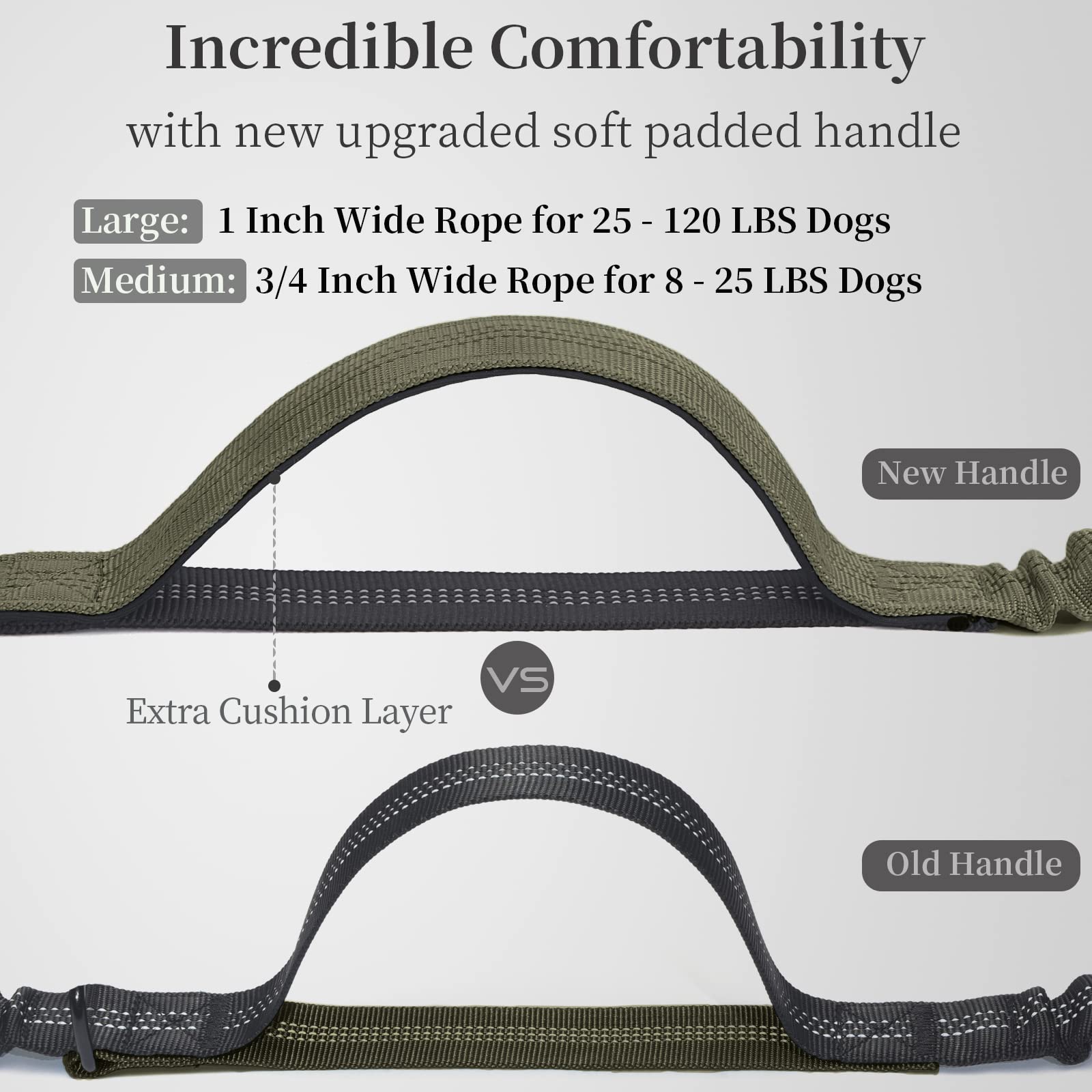 iYoShop leash features a durable 2-inch clip and D-ring for secure training accessories.