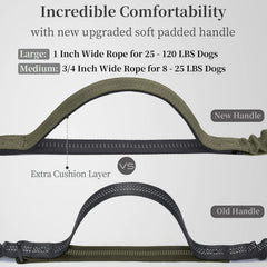 iYoShop leash features a durable 2-inch clip and D-ring for secure training accessories.