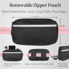 iYoShop Hands Free Dog Leash with dual padded handles for comfortable grip on runs.