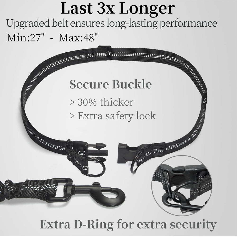 iYoShop Hands Free Dog Leash waist-strap design keeps phone accessible while running.