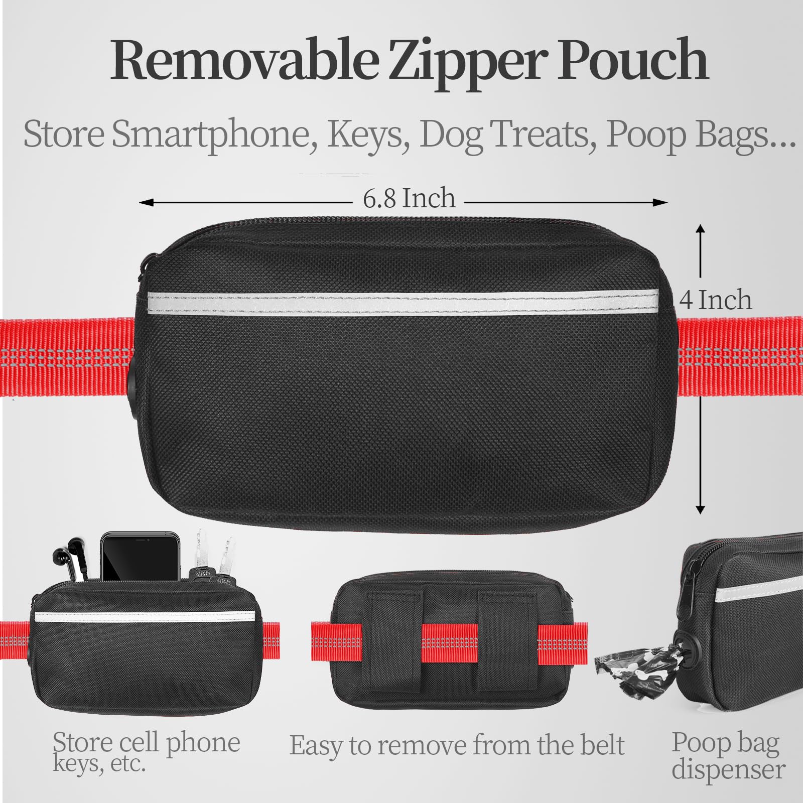 iYoShop hands free leash dual padded handles offer comfortable control for dogs