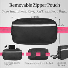 iYoShop hands-free leash with padded handles demonstrates comfortable grip during running.