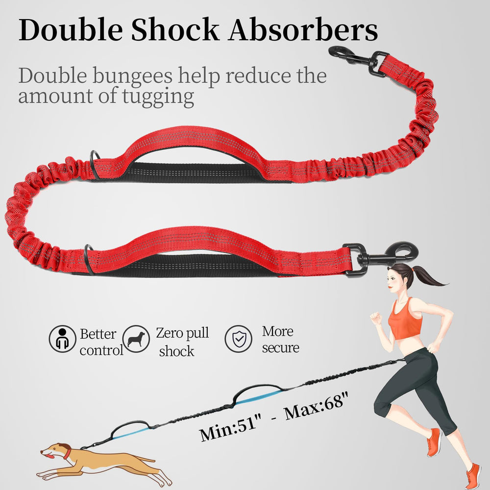iYoShop hands free leash waist belt provides hands free running convenience