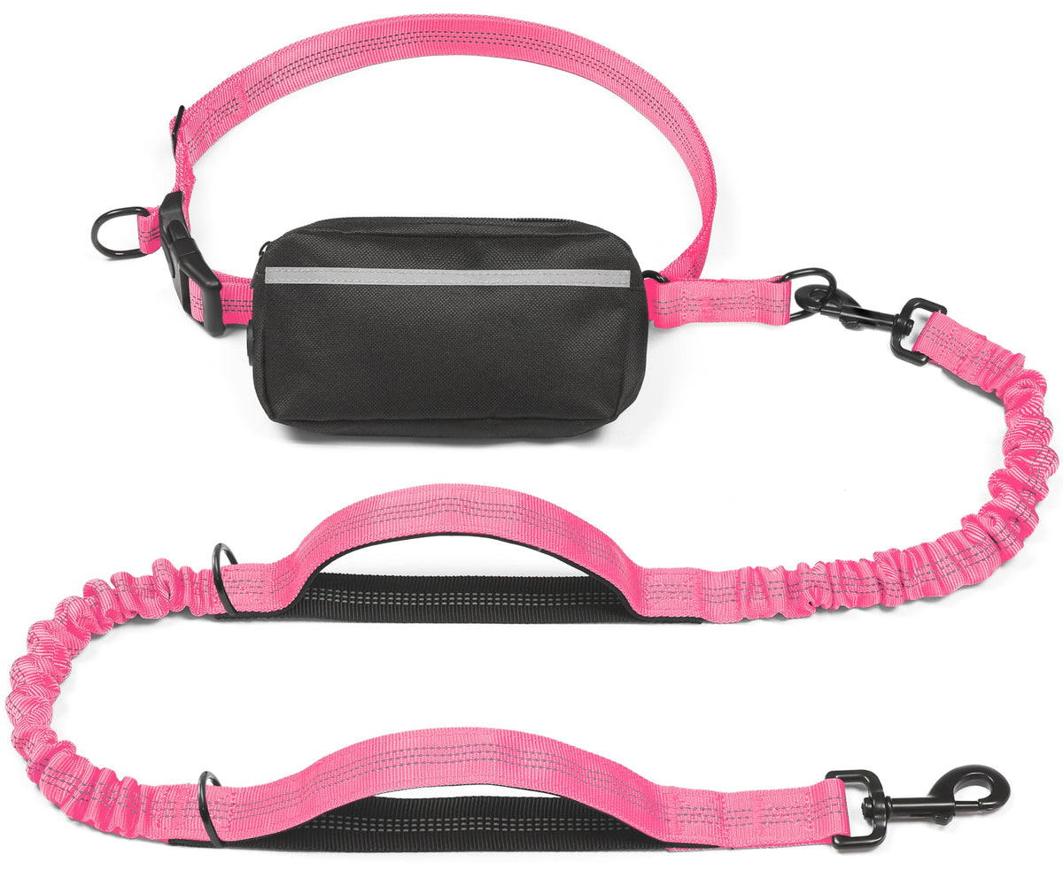 iYoShop hands-free leash with zipper pouch enables organized walks and on-the-go access.
