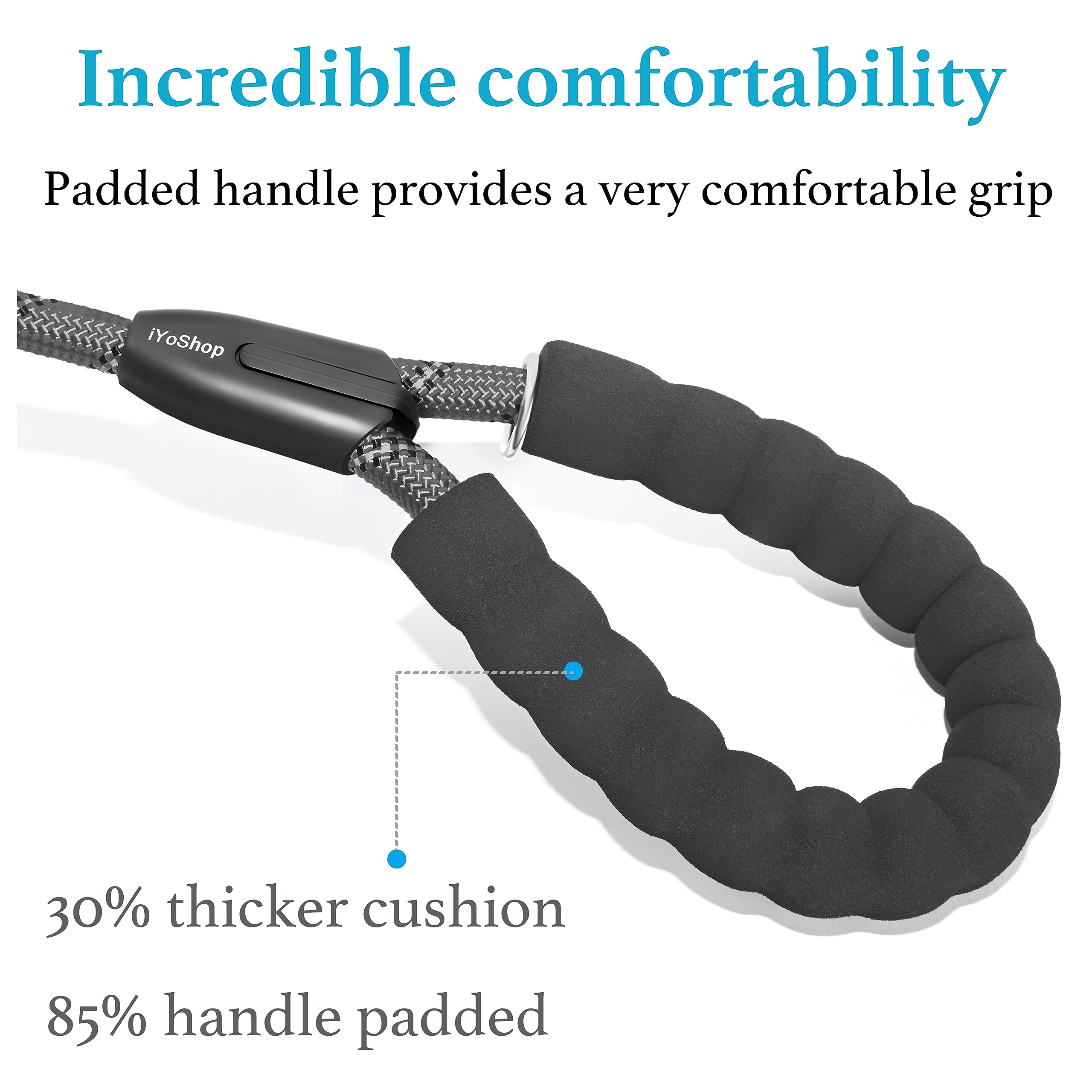 iYoShop shock-absorbing bungee extension length 20–35 inches for comfortable spaces