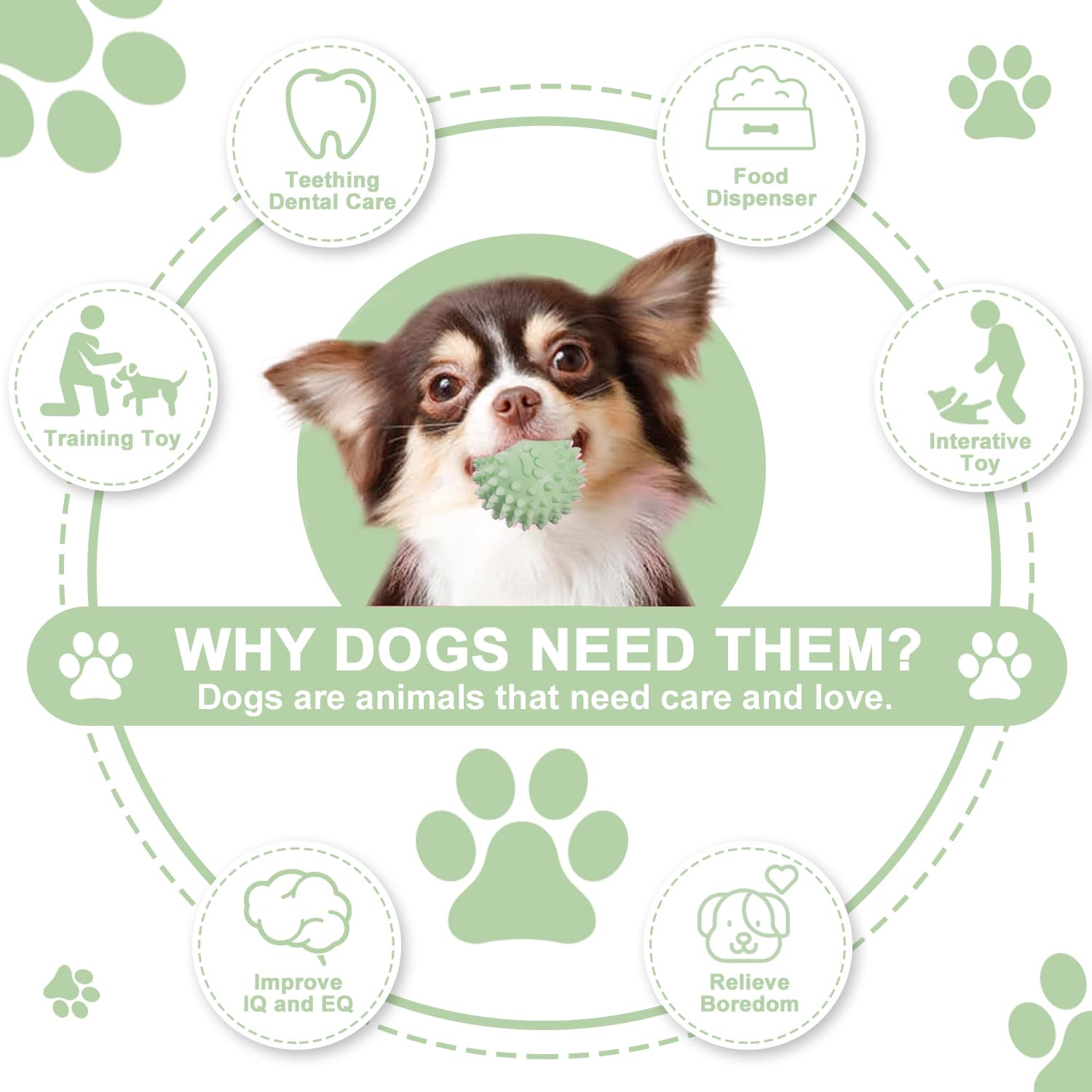 iYoway puppy toy in resilient TPR material for long-lasting play