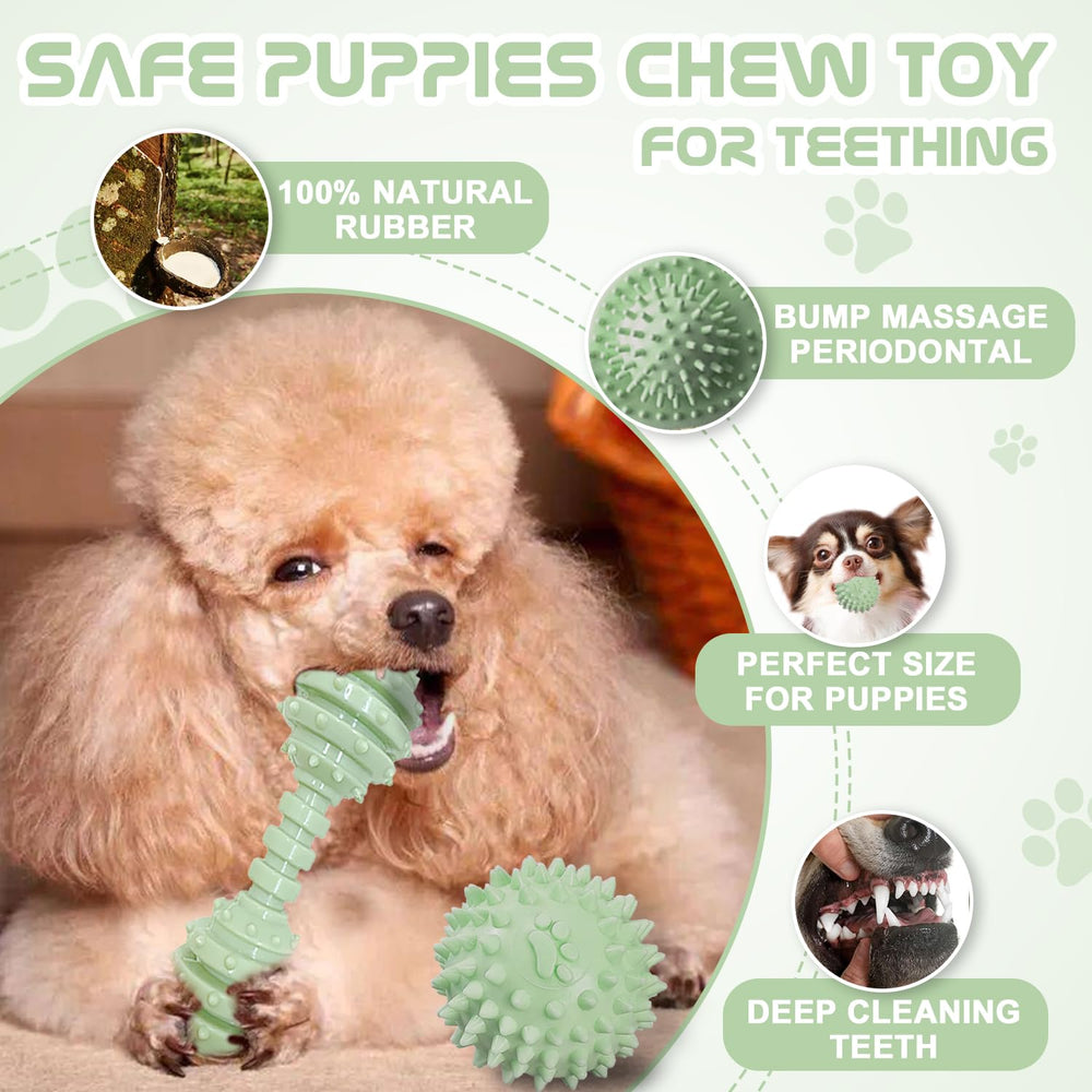 iYoway safe natural rubber puppy toy for healthy chewing sessions