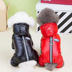 Izefia dog coat outer waterproof fabric suits rain and snow days