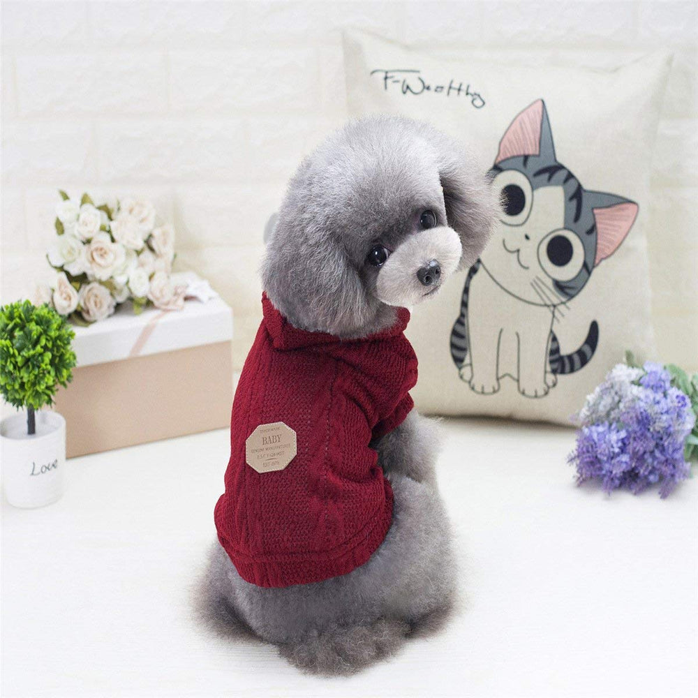 Izefia Rdc dog sweater hoodie side view shows snug cuffs and stylish warmth.
