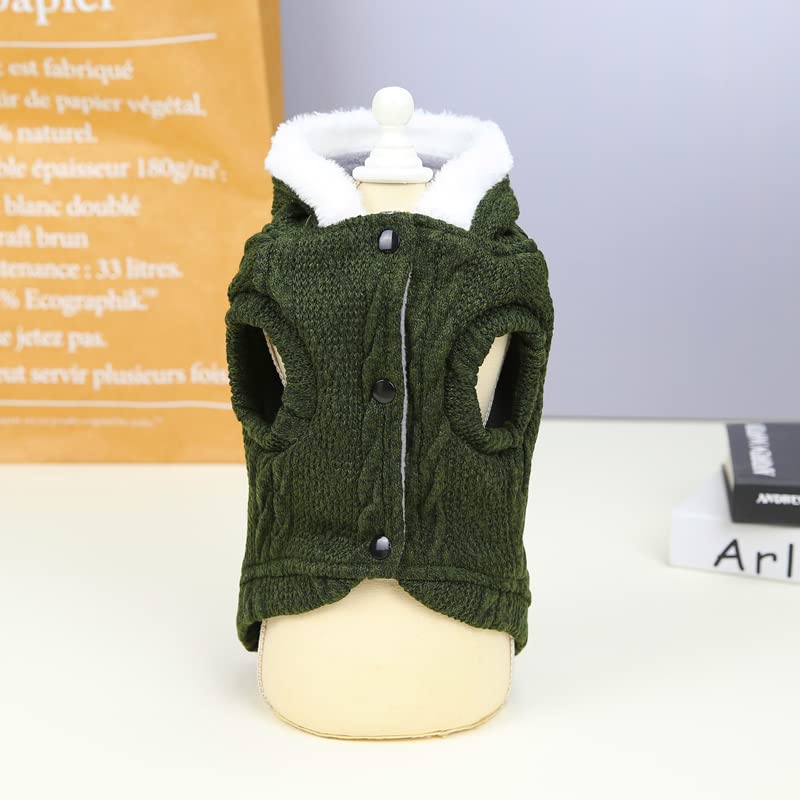 Izefia RDC pet sweater cap closeup highlights soft fleece lining for warmth