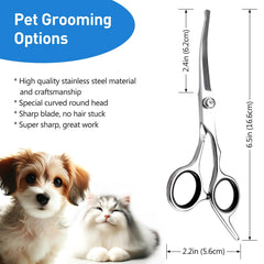 Jaasuee cat shears curved blades for precise fur around delicate areas