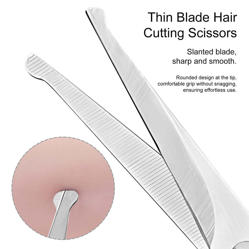 Jaasuee pet grooming scissors set with ergonomic handle reduces wrist strain during sessions