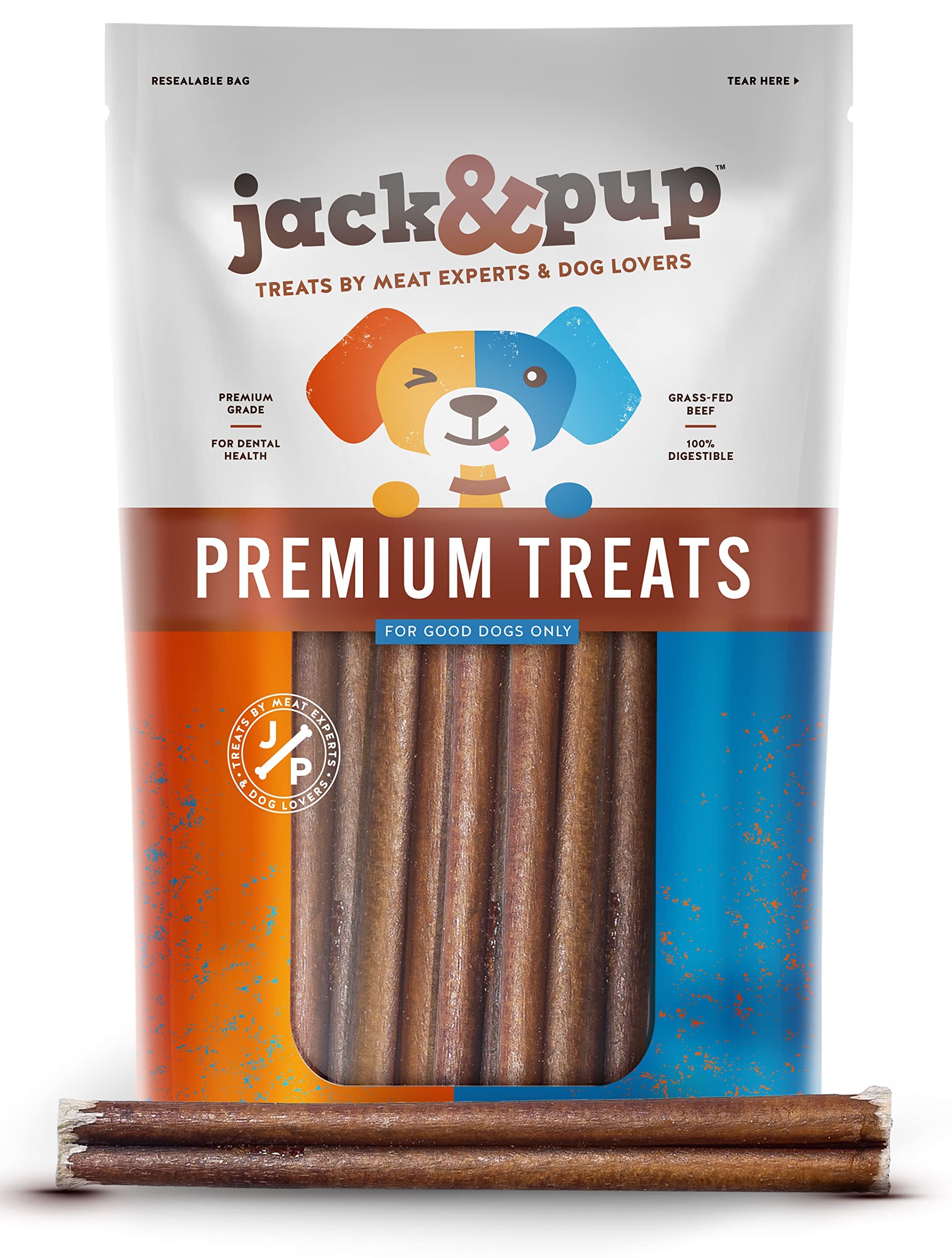 Jack&Pup thick bully sticks suitable for medium and large breeds