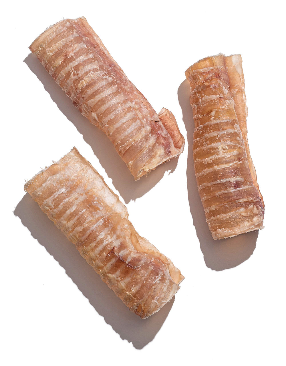 Jack&Pup beef trachea closeup highlighting natural texture and single-ingredient goodness