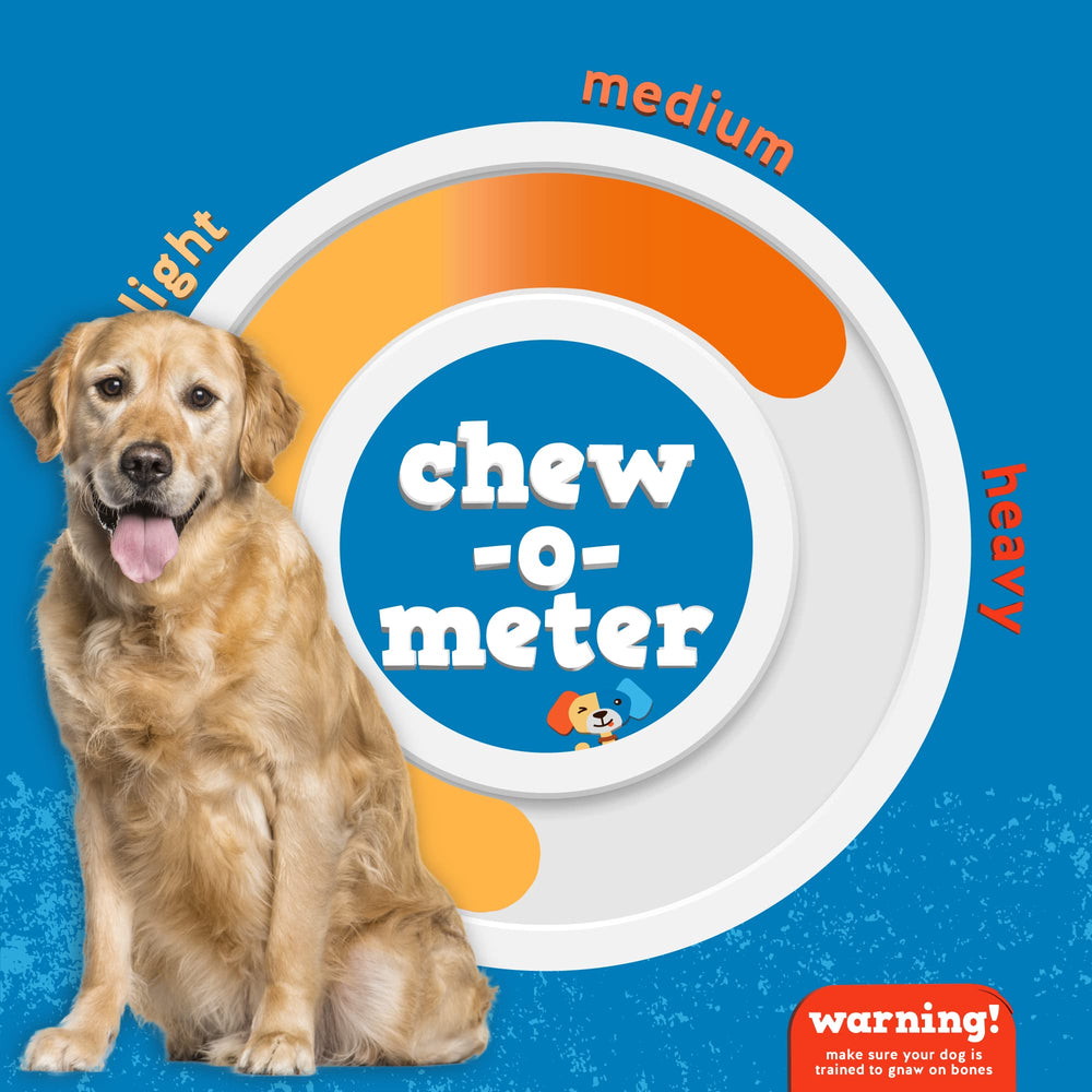 Jack&Pup Twist Beef Rib Bone lying on floor—long-lasting chew for busy pups.