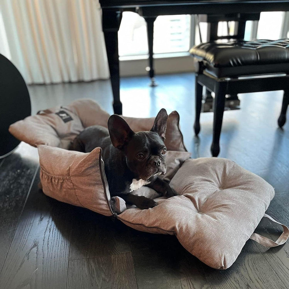 Jacko & Co Premium Dog Car Seat dimensions 22 in x 18 in x 14 in for pets up to 25 lbs.