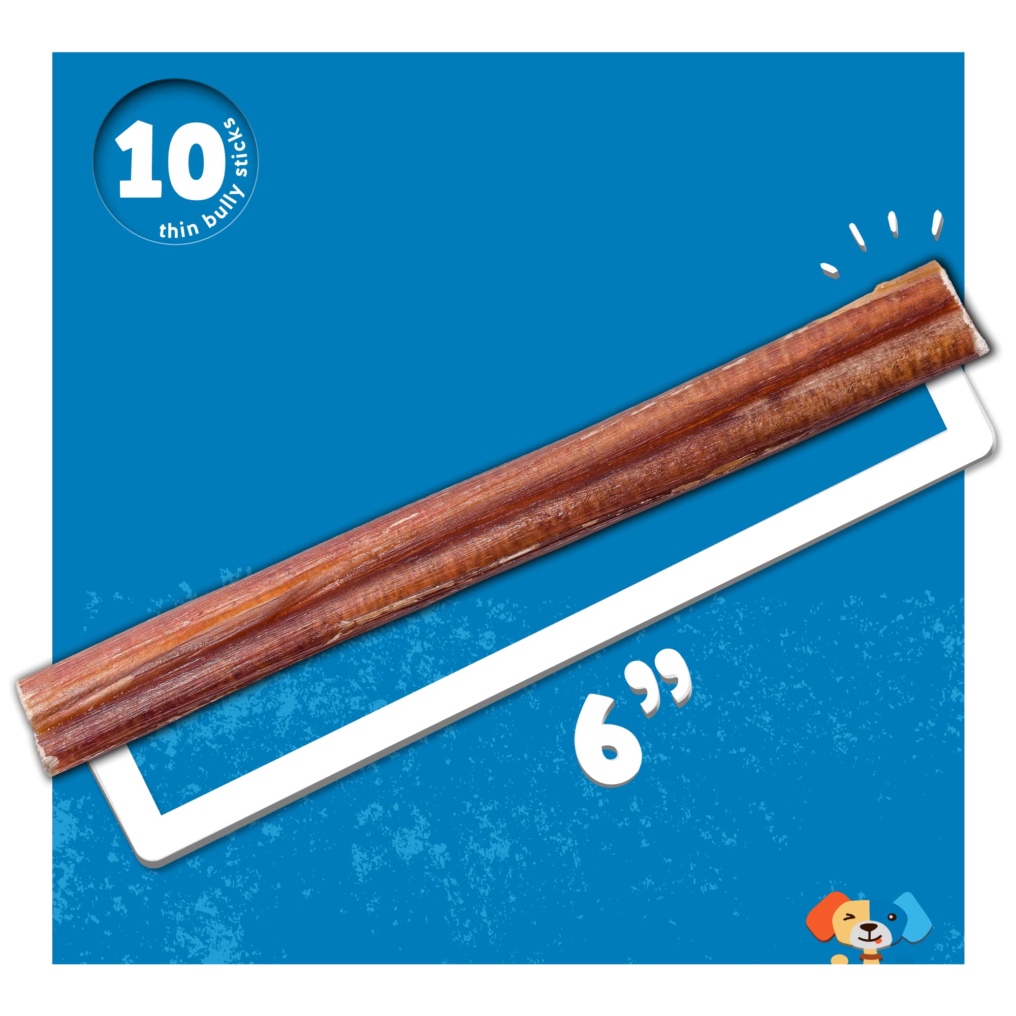 JackPup grass-fed beef bully stick, hormone-free and free-range sourcing.
