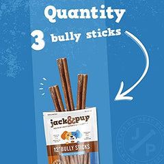 Jack&Pup large-dog chewing bully-stick close-up showing durable chew