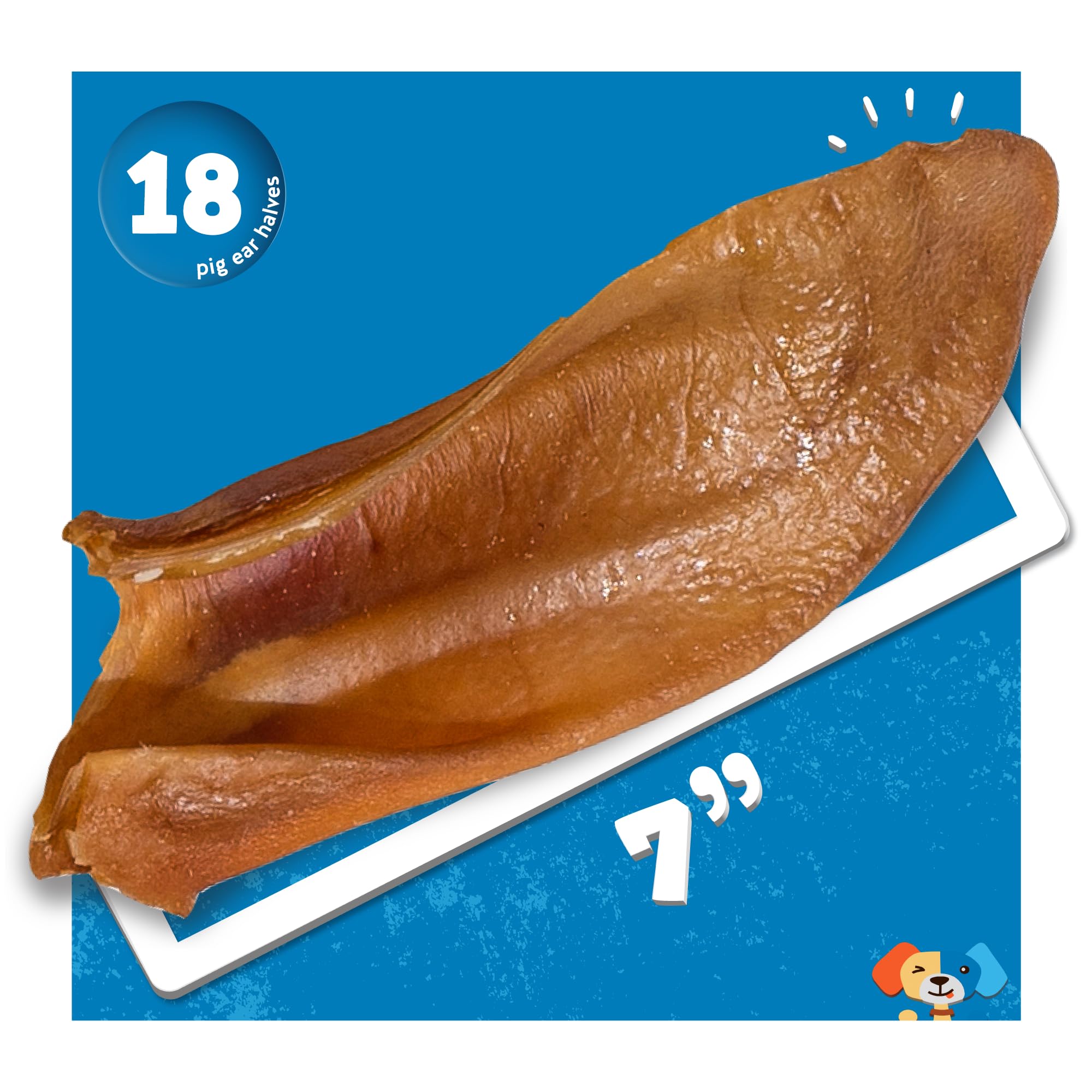 Jack&Pup natural half pig ears for dogs large pack – vitamin-rich protein source for dogs