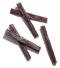 Jack&Pup odor-free beef gullet sticks close-up showcases savory, mess-free chewing