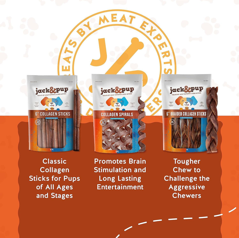 Jack&amp;Pup single-ingredient collagen stick supports oral care through textured chewing