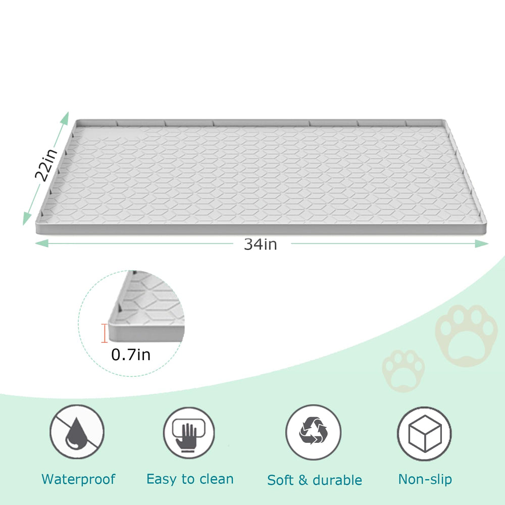 Jacooxi silicone litter mat raised edge catches litter effectively