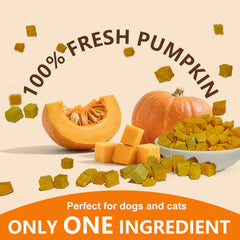 JADINGSFARM freeze-dried pumpkin treats: vibrant crunch ideal for training rewards.
