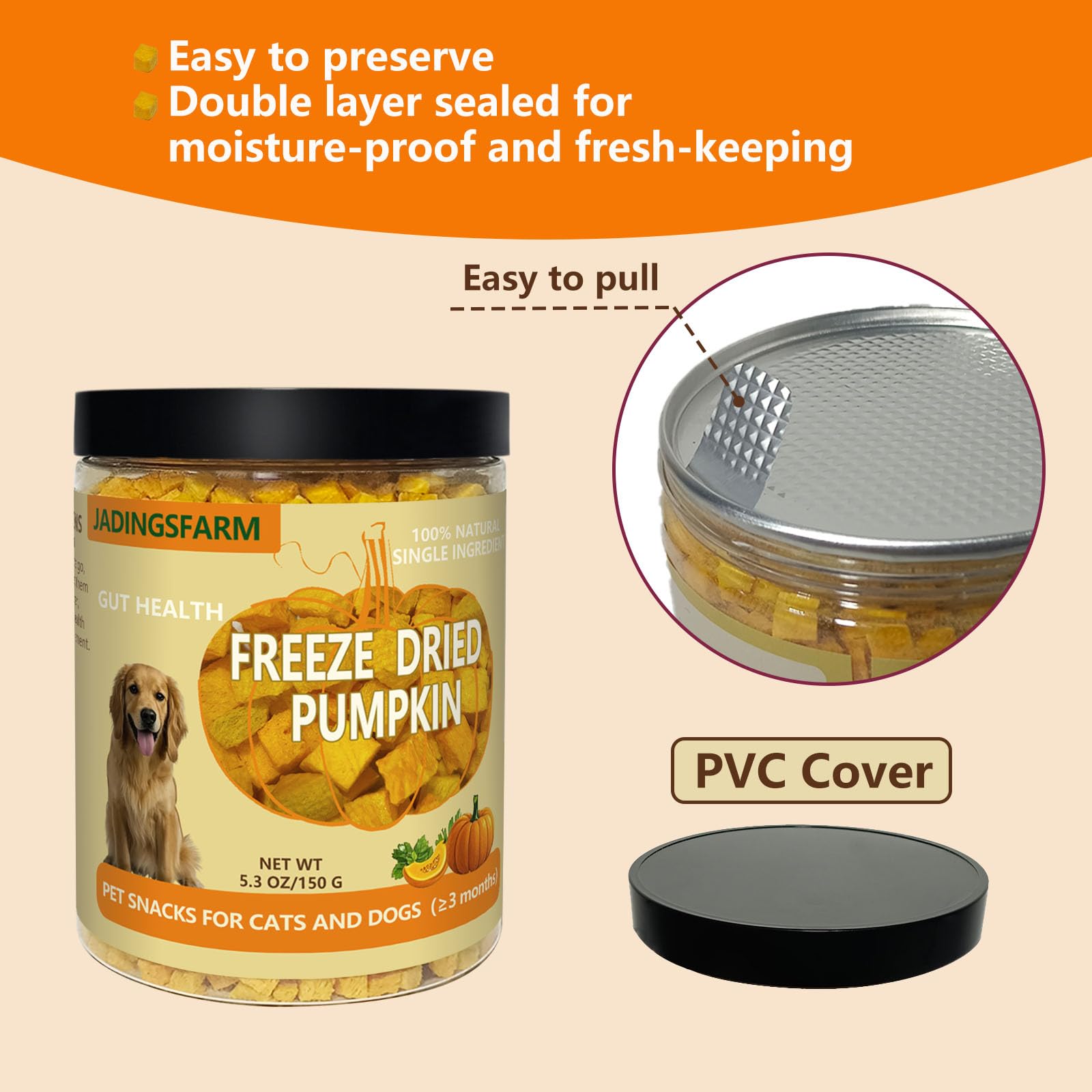 JADINGSFARM serving-pumpkin-topper: crumble over meals for easy digestion-friendly nutrition.