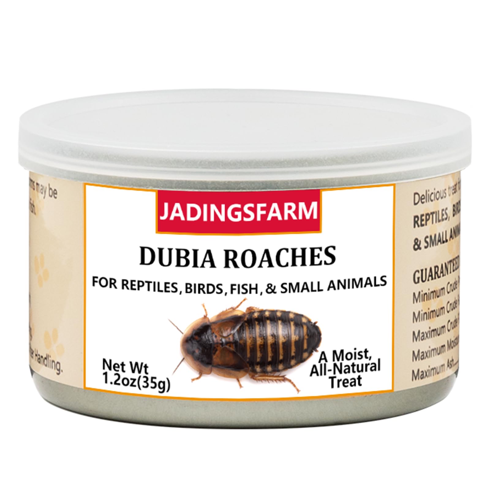 JADINGSFARM Dubia Roaches portion-one-point-two-oz emphasizes easy serving and portion control.