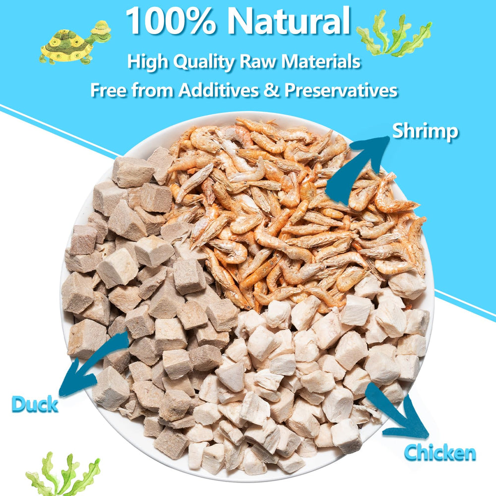 JADINGSFARM freeze-dried chicken, duck and shrimp provide protein-rich treats and extended shelf life.