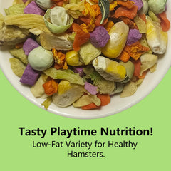 JADINGSFARM freeze-dried fruit and veggie mix offers crunchy texture and varied flavors.