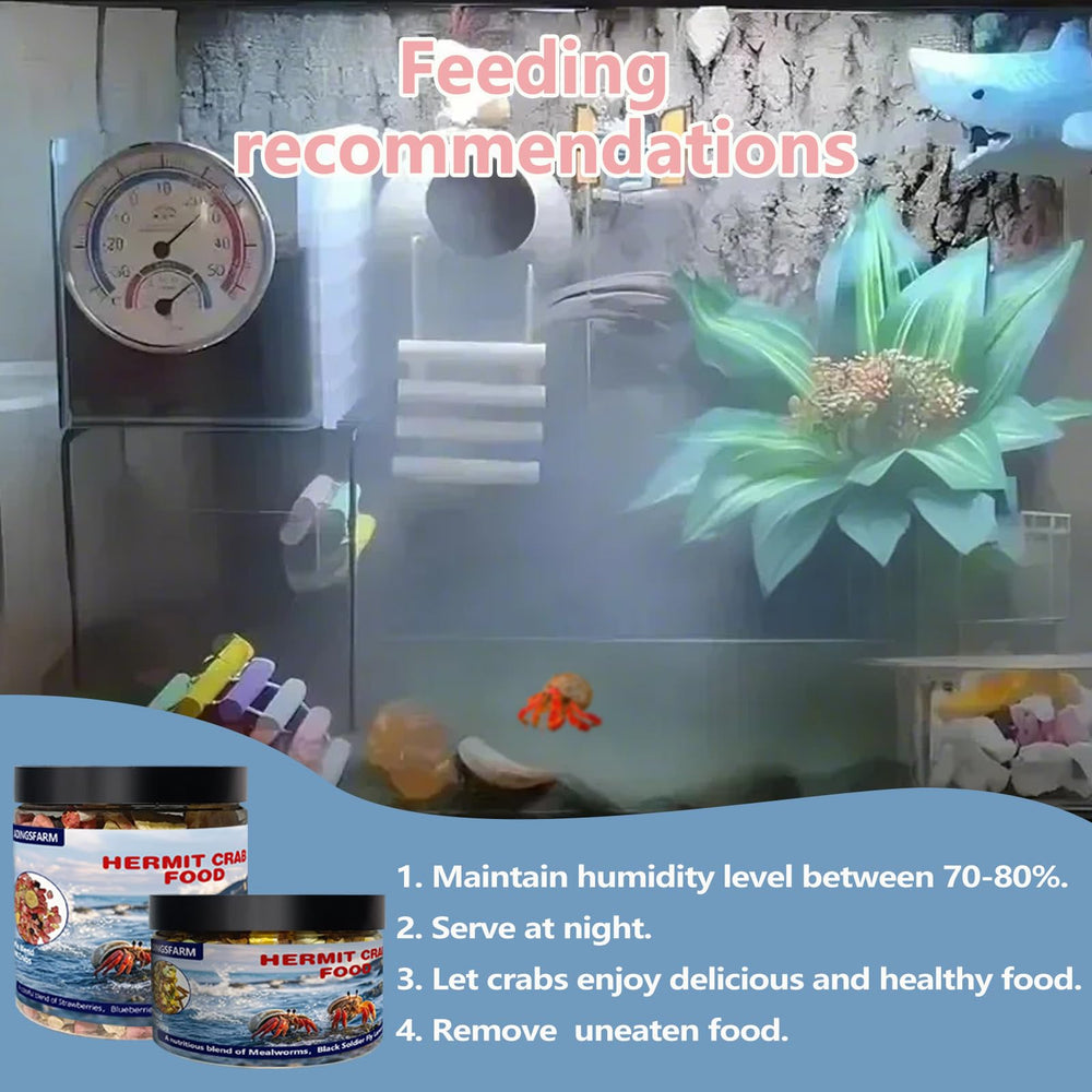 JADINGSFARM Hermit Crab Food vegetable mix image communicates fiber and vitamins for balance