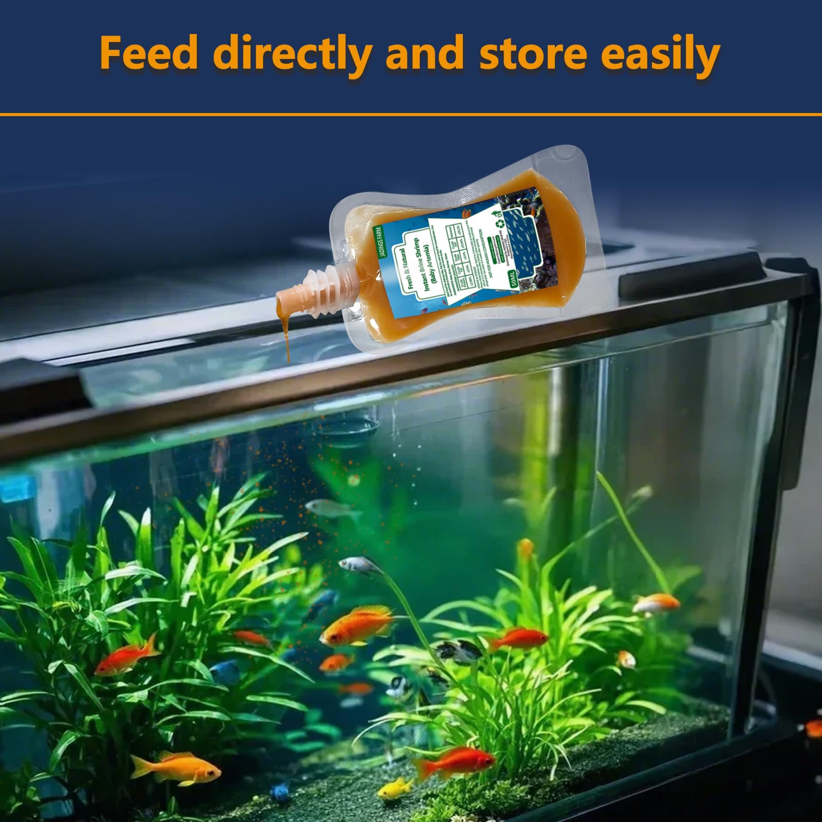 JADINGSFARM jellyfish with brine shrimp for gentle nutrition.