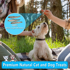 JADINGSFARM minnows bite-sized rewards for training dogs and cats, promoting positive reinforcement.