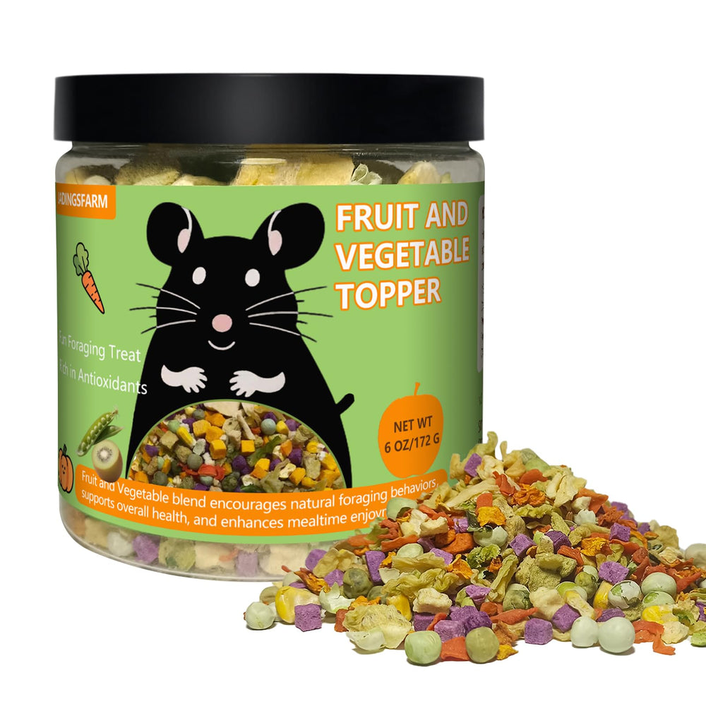 JADINGSFARM natural hamster food 6oz packaging seal preserves freshness for longer snacking.