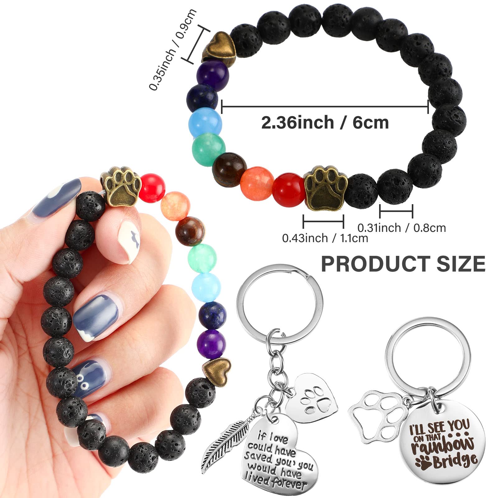 Jadive pet-memorial-keychain paw print for heartfelt remembrance