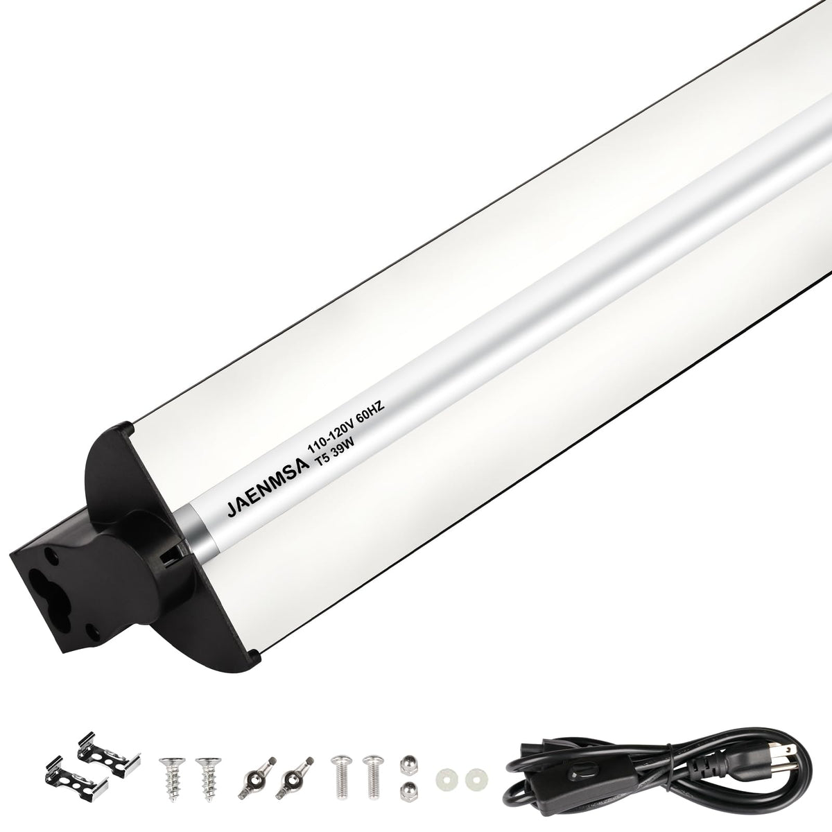 Jaenmsa T5 10.0 UVB fixture full terrarium view for daylight-like exposure.