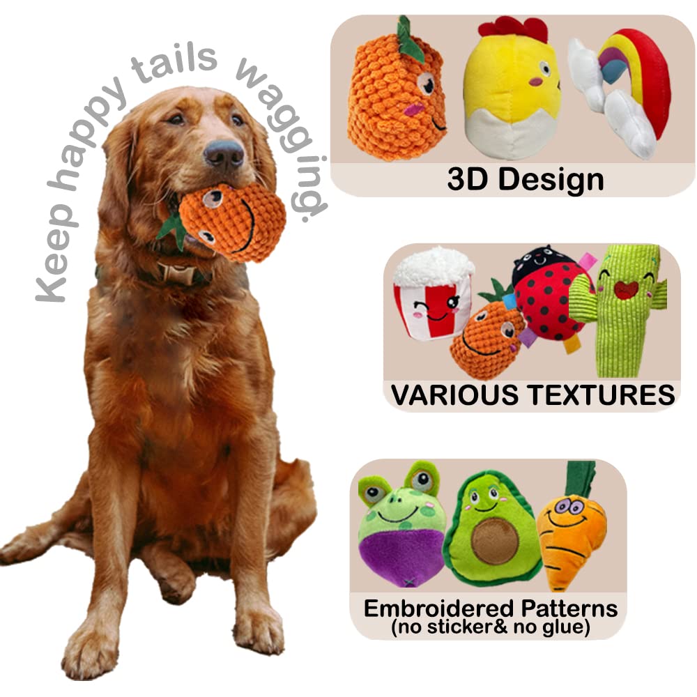 Jalousie plush squeaky toy close up for interactive fetch and stress relief