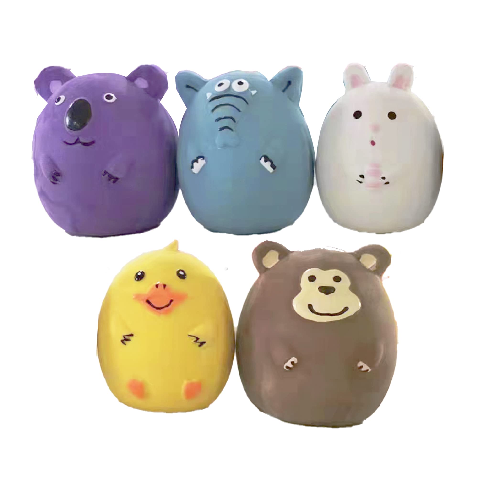 Jalousie animal ball toy pack in bright colors for fetch and chew play.