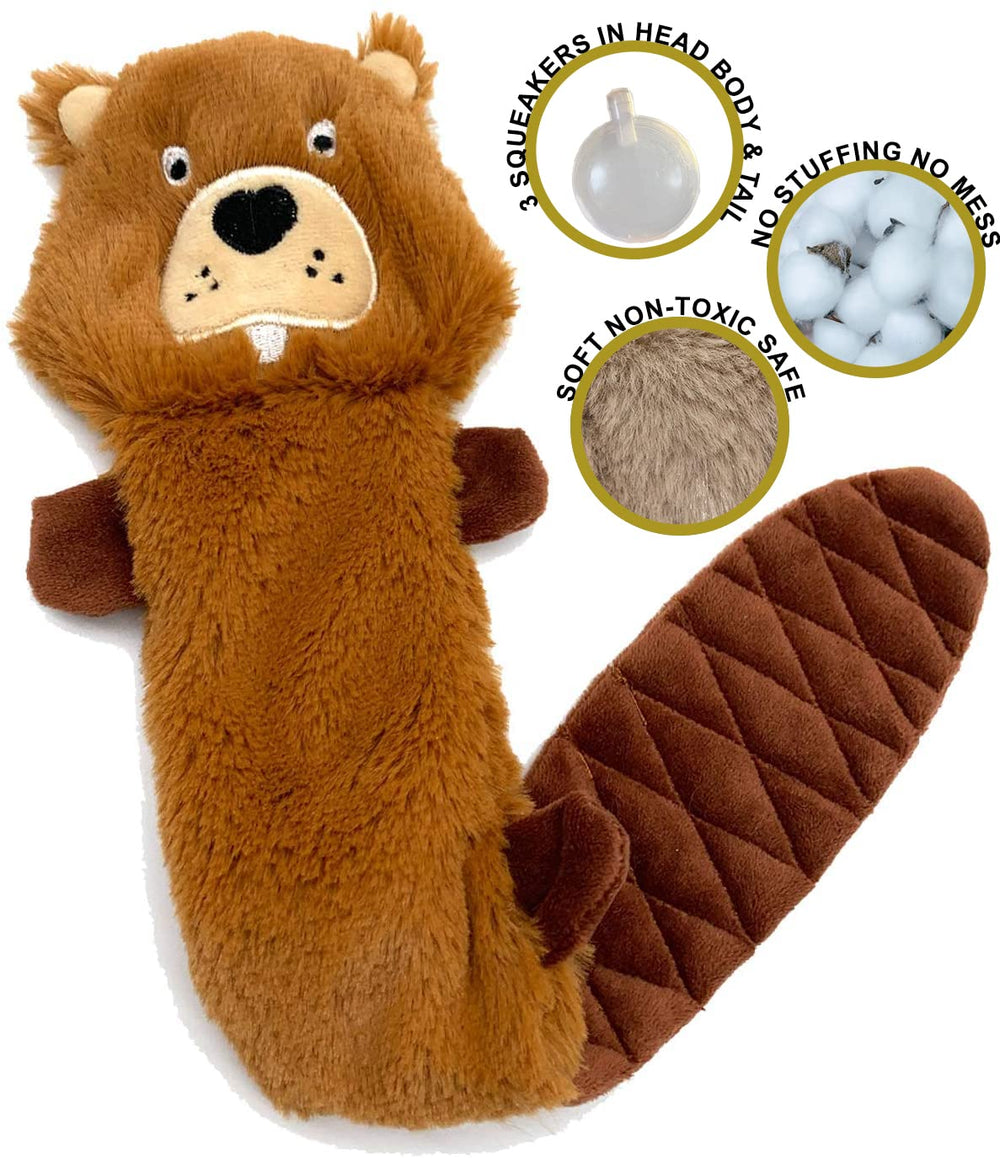 Jalousie dog toy squeaky squirrel with three squeakers for varied sounds