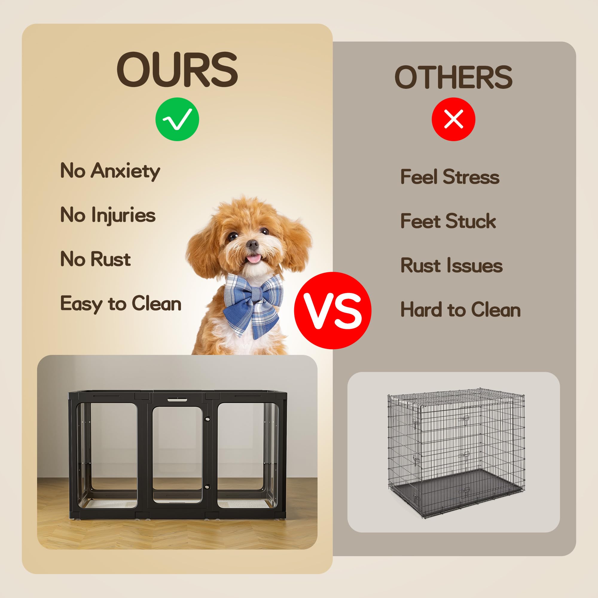 Jalove 30-inch pet pen ideal for small to medium dogs indoors.