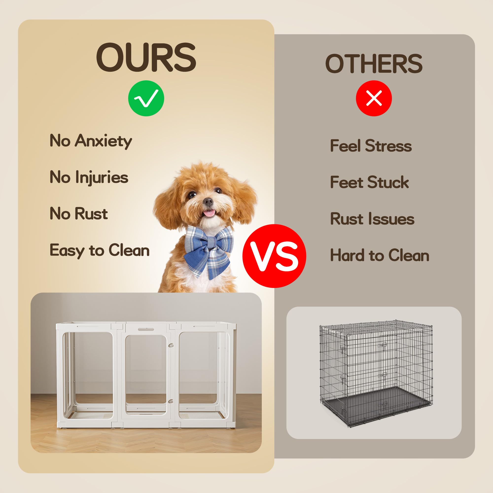 Jalove low-scratch durable acrylic keeps your pet area protected