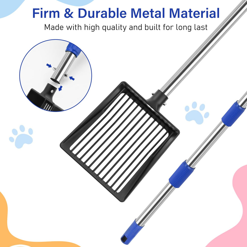 JAMIEWIN litter scoop rounded corners minimize gaps for thorough cleaning