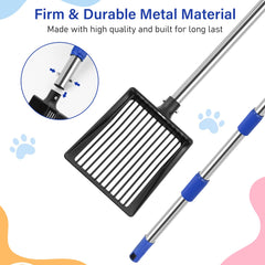 JAMIEWIN litter scoop rounded corners minimize gaps for thorough cleaning