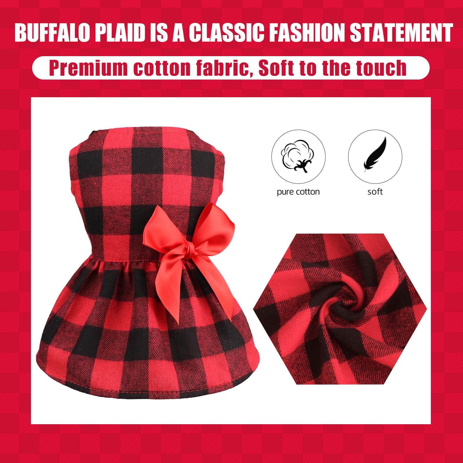 Jamktepat buffalo plaid bowtie detail closeup for added charm