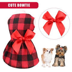 Jamktepat buffalo plaid dress back view presenting classic seasonal style