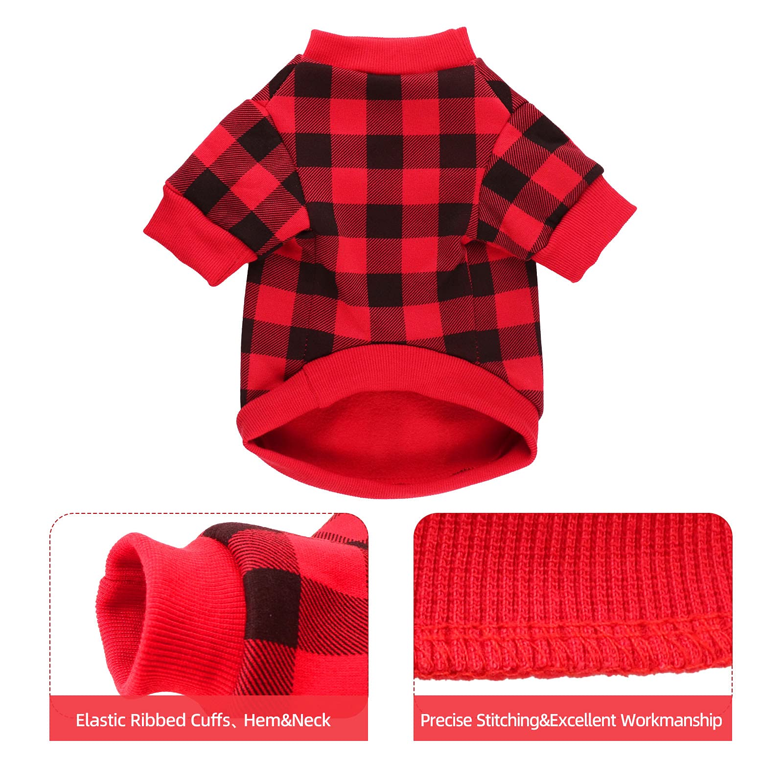 Jamktepat dog fleece sweater elastic cuffs and hem lock warmth.
