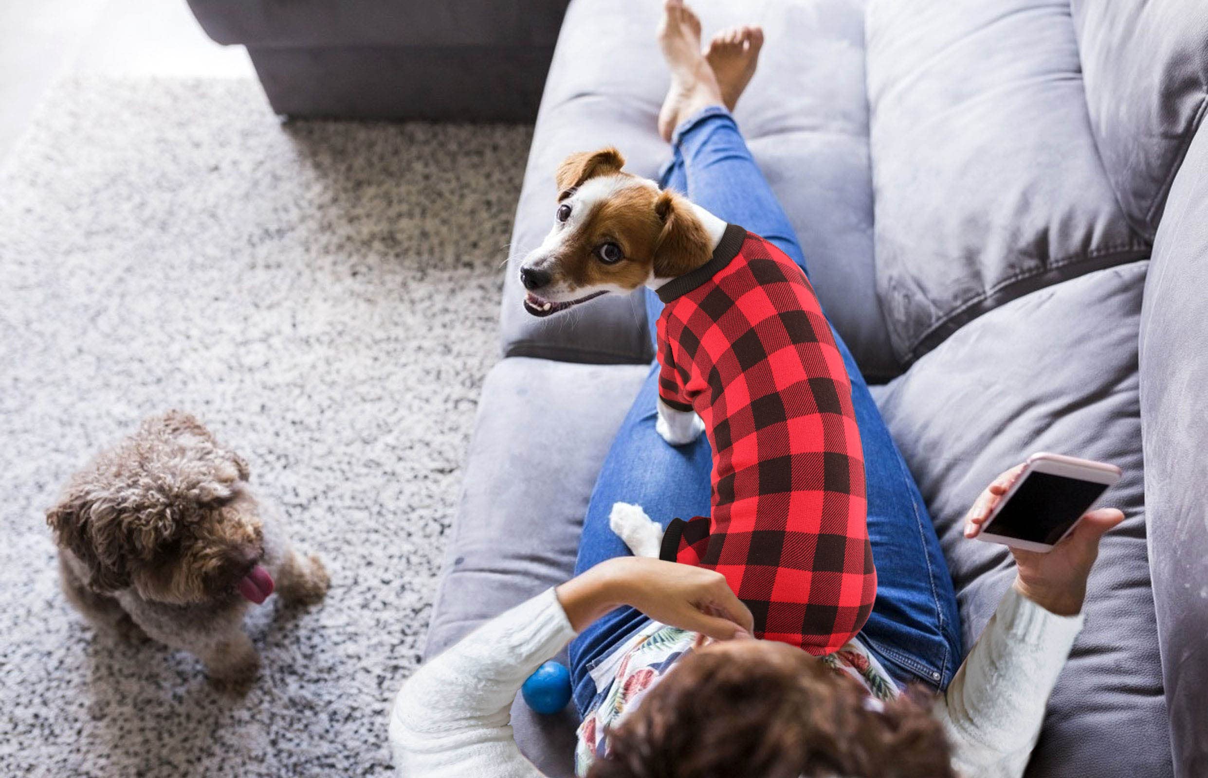 Jamktepat dog fleece sweater machine-wash-durability closeup communicates easy care and long-lasting use.